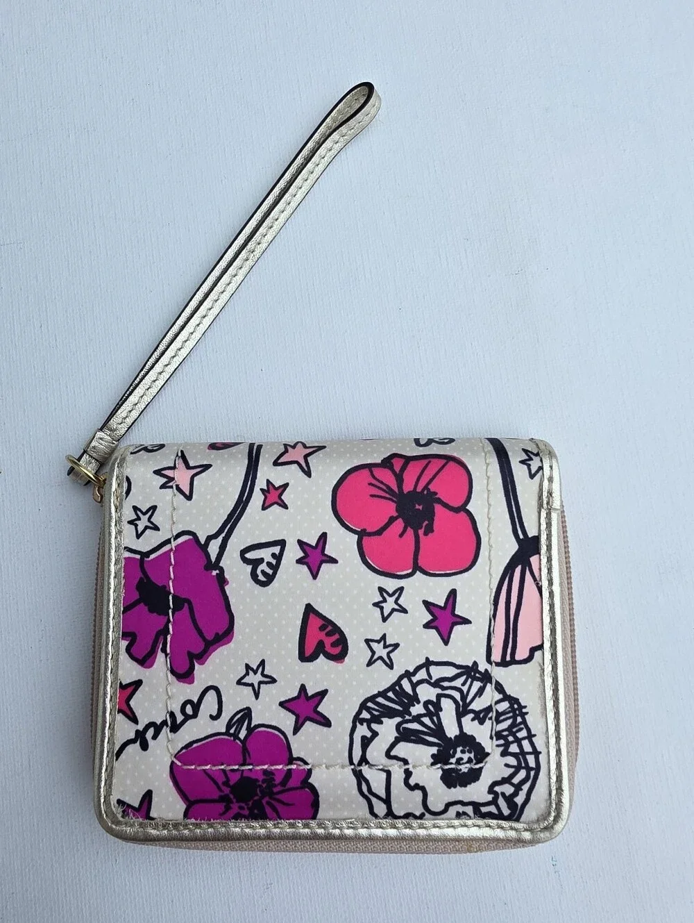 NWT Coach Kyra Poppy Zip Around Wallet Wristlet